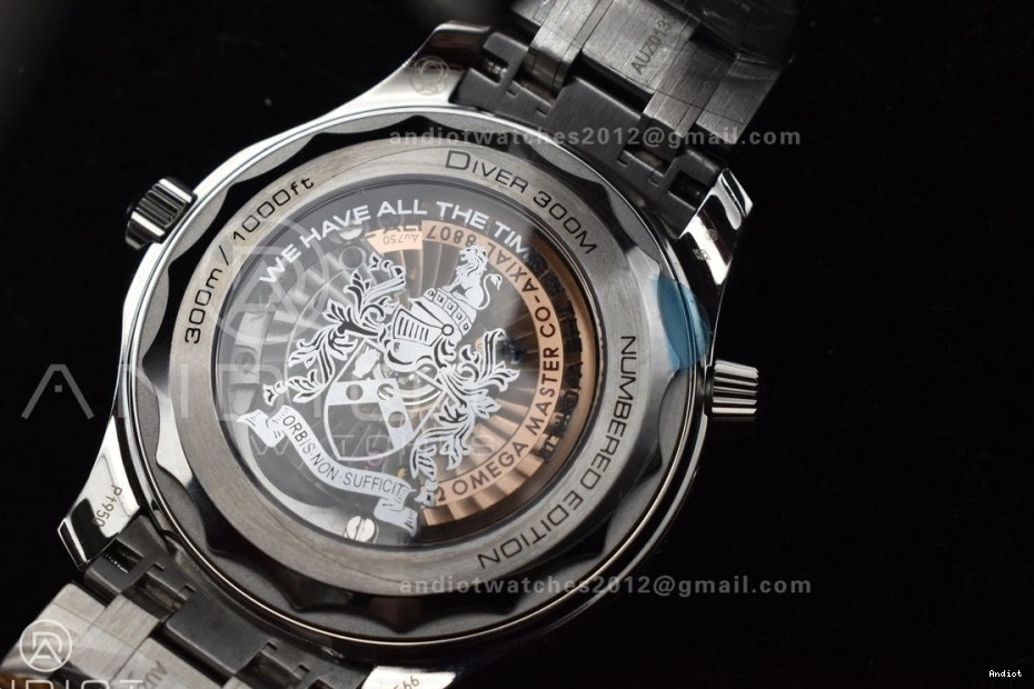 Dial A8807 VSF 300M 1:1 Edition Seamaster Platinum SS on Gray Best Bracelet 007 0405